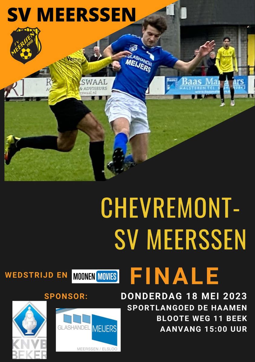 Bekerfinale Donderdag 18 Mei Chevremont – SV Meerssen – SV Meerssen